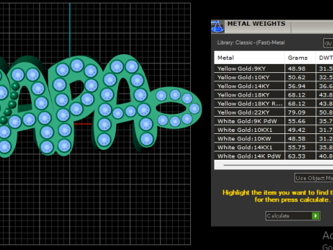 PAPA Name Pendant 3D 打印模型