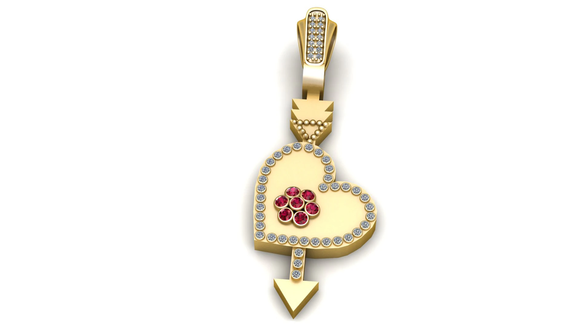 Designer Love Pendant 3D Print Model .c4d .max .obj .3ds .fbx .stl .blend 