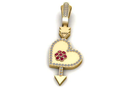 Liontin Cinta Desainer Model Cetak 3D