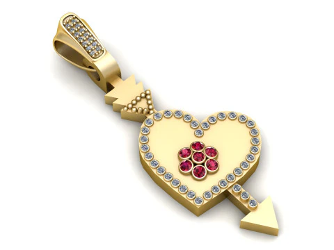 Designer Love Pendant 3D Print Model