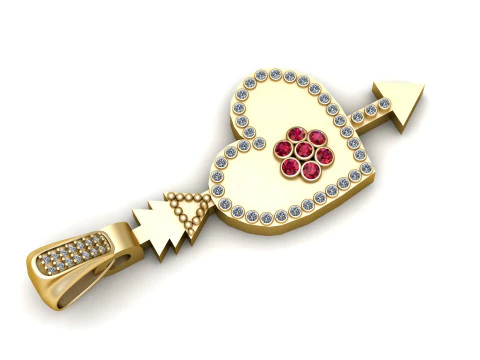 Designer Love Pendant 3D Print Model