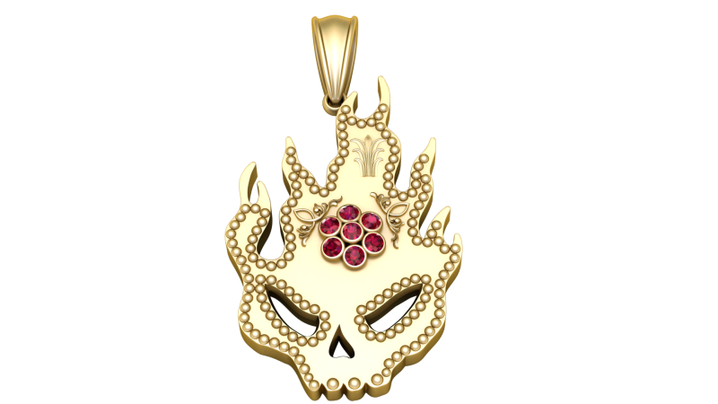 Designer Gold Pendant 3D 打印模型 .c4d .max .obj .3ds .fbx .stl .blend