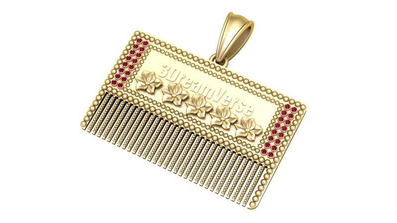 Custom Gold Pendant 3D प्रिंट मॉडल .c4d .max .obj .3ds .fbx .stl .blend