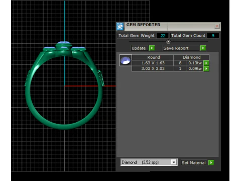 Gold Engagement Ring 3D Print Model