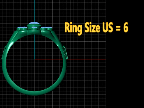 Gold Engagement Ring 3D Print Model