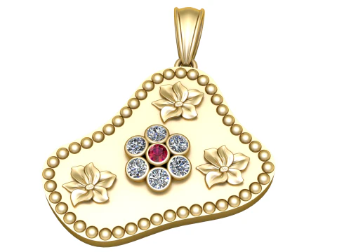 Fascino dorato moderno Modello di stampa 3D