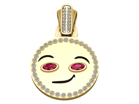 Gold emoji jewelry 3D Print Model