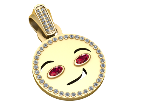 Gold emoji jewelry 3D Baskı Modeli
