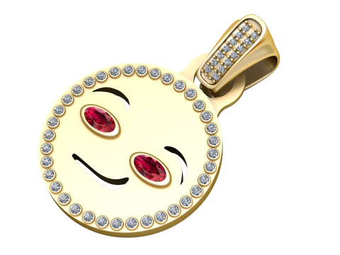 Gold emoji jewelry 3D Print Model
