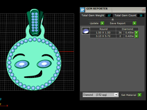 Gold emoji jewelry 3D Print Model