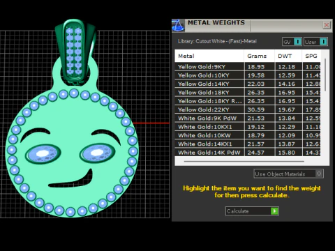 Gold emoji jewelry 3D Print Model