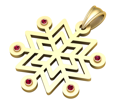 Snowflake pendant 3D प्रिंट मॉडल