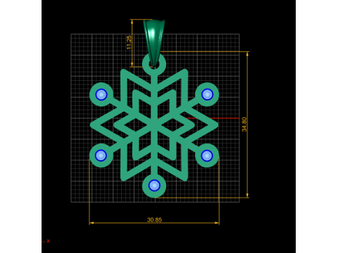 Snowflake pendant 3D प्रिंट मॉडल