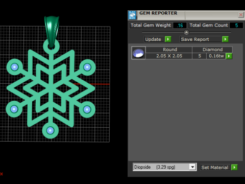 Snowflake pendant 3D प्रिंट मॉडल