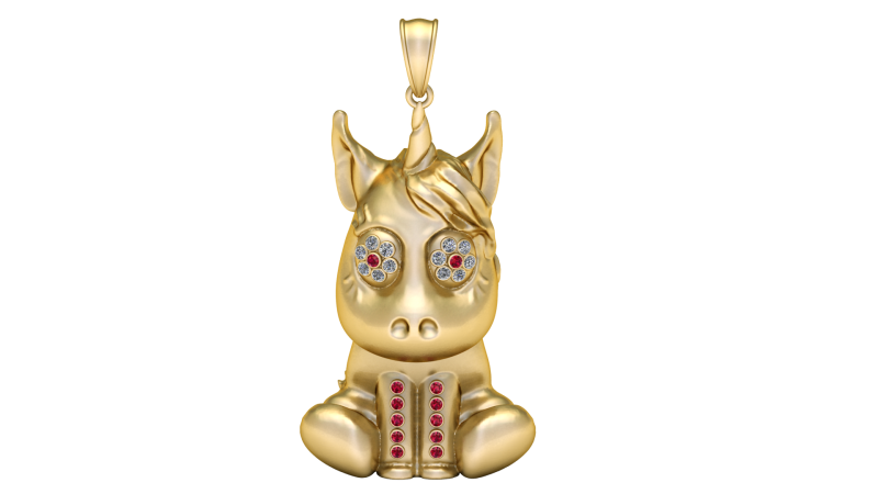 Handcrafted unicorn design Model do druku 3D .c4d .max .obj .3ds .fbx .stl .blend 