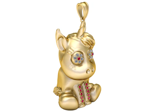 Handcrafted unicorn design 3D Print Model