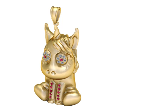 Handcrafted unicorn design 3D Print Model