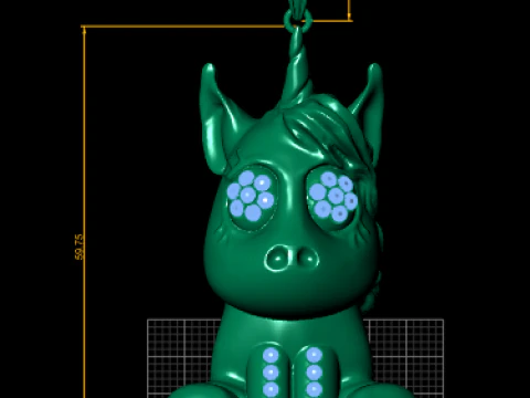 Handcrafted unicorn design 3D Print Model