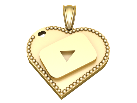 Gold pendant 3D Print Model