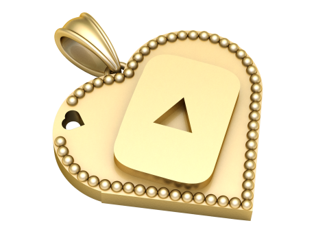 Gold pendant Model Cetak 3D