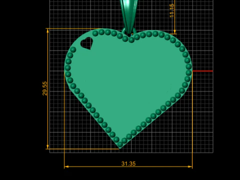 Gold pendant 3D Print Model