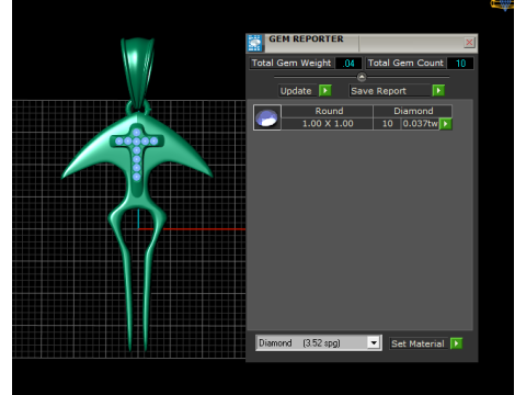 Gold trident pendant Modelo de Impressão 3D