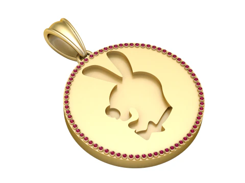 Unique gold pendant 3D Print Model