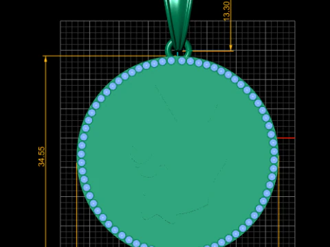 Unique gold pendant 3D Print Model