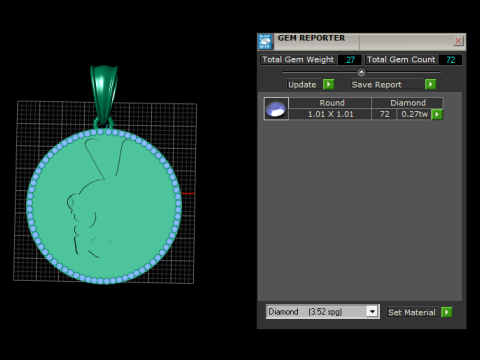 Unique gold pendant Modelo de impresión 3D