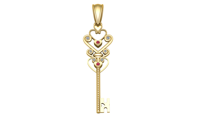 Custom gold pendant Modello di stampa 3D .c4d .max .obj .3ds .fbx .stl .blend 