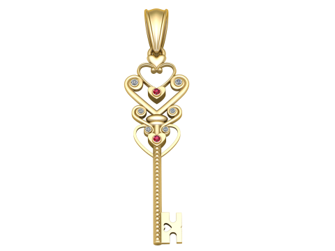 Custom gold pendant 3D Print Model