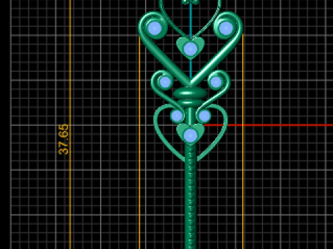 Custom gold pendant Modello di stampa 3D