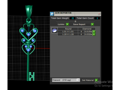 Custom gold pendant Modello di stampa 3D