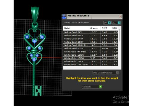 Custom gold pendant Modello di stampa 3D