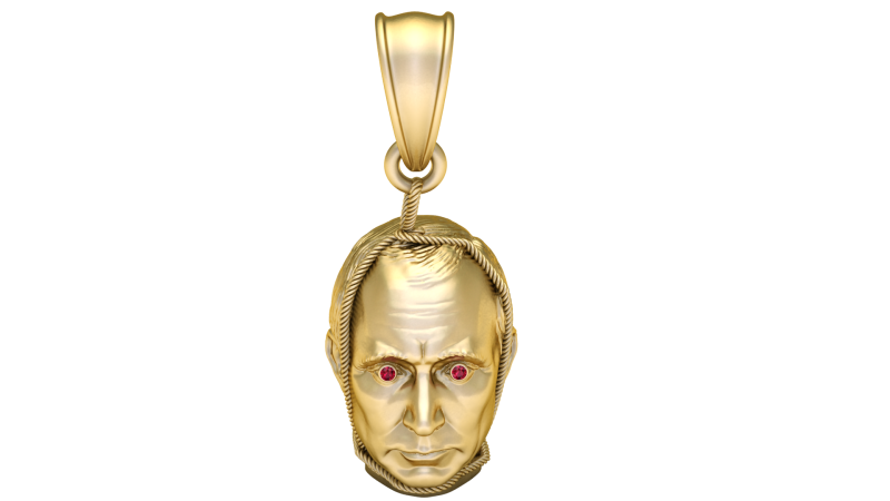 Gold head pendant Modelo de Impressão 3D .c4d .max .obj .3ds .fbx .stl .blend