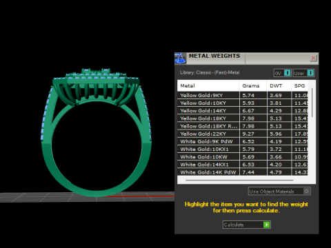 Cincin batu permata merah muda Model Cetak 3D