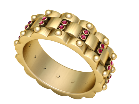 Gold Band Ring 3D 打印模型