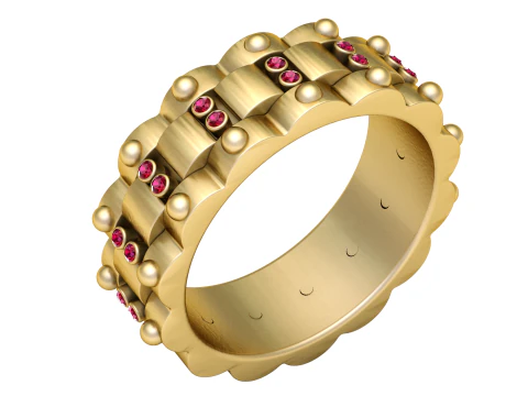 Gold Band Ring 3D Print Model