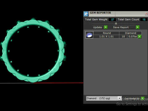Gold Band Ring 3D Print Model