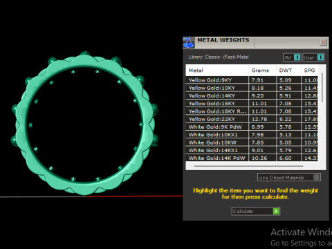 Gold Band Ring 3D 打印模型