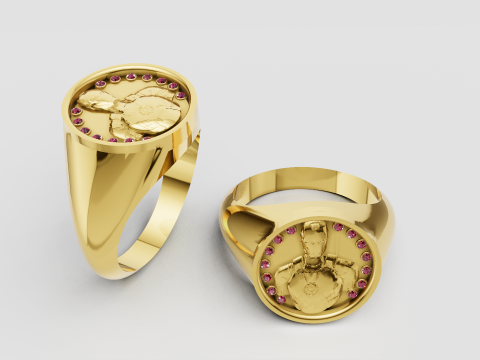 Heroic Ring Design 3D Print Model