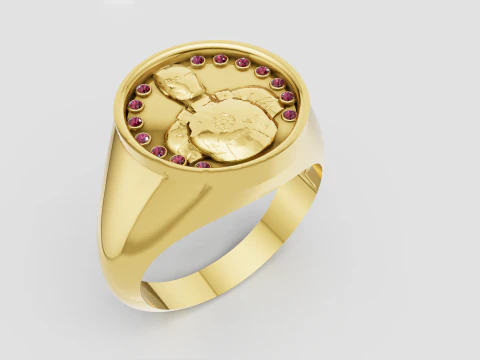 Heroic Ring Design 3D Print Model