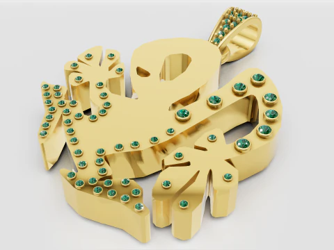 Pingente Alien&iacute;gena Modelo de Impressão 3D