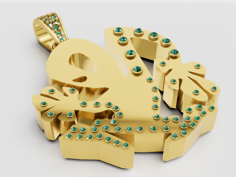 Alien Pendant 3D Print Model