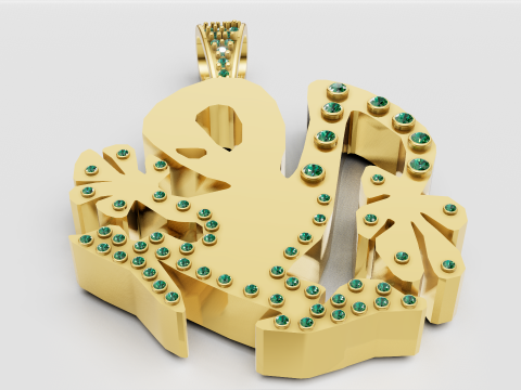 Alien Pendant 3D Print Model