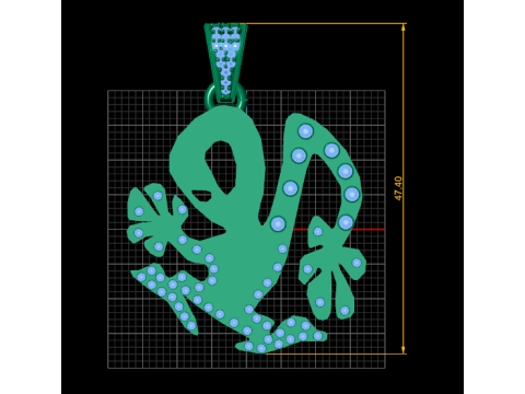 Alien Pendant 3D Print Model