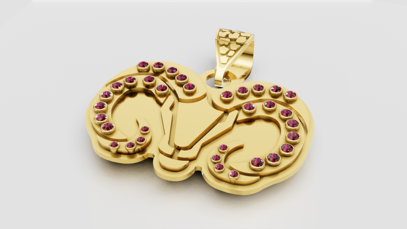 Ram Head Pendant 3D प्रिंट मॉडल .c4d .max .obj .3ds .fbx .stl .blend