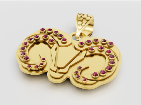 Ram Head Pendant 3D Print Model