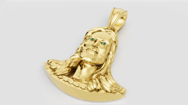 Jesus Pendant Model do druku 3D .c4d .max .obj .3ds .fbx .stl .blend 