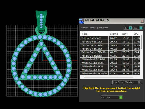 Triangle Circle Pendant 3D Print Model